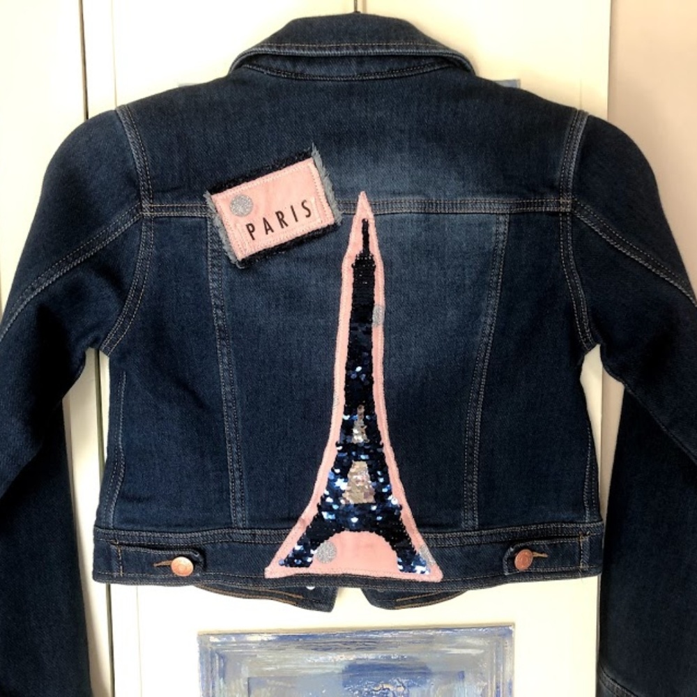 *One Of Kind* Denim Jacket, Size 7/8 Girls
